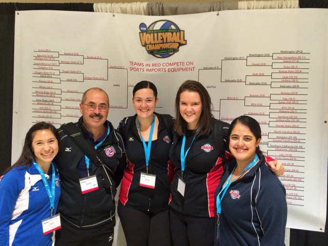 Coach Tara, Dave, Erika, Katie and Tiff at the NCAA Final Four